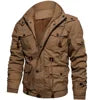 Zeimal Hot Sale Large Size Men's Casual Stand Collar Coat Autumn Winter Cotton Velvet Padded Cargo Jacket Design