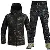 Zeimal Large Size Outdoor Shark Skin Camouflage Plush Jacket Soft Shell Warm-keeping for Autumn Winter RushSuit
