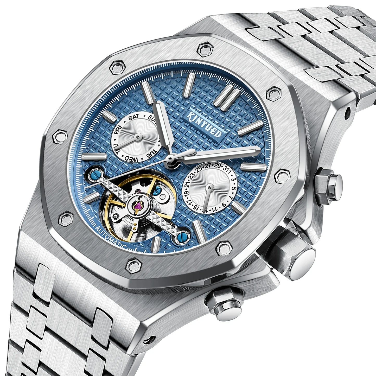 Factory Luxury Design High Quality Stainless Steel Automatic Mechanical Watch for Men