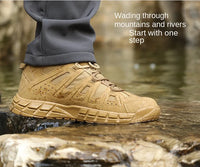 Men's Tactical Boots Waterproof Combat Climbing Hiking Winter Outdoor Shoes with Round Toe for Winter Sports