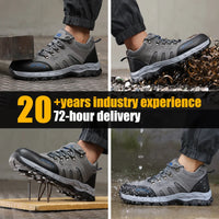 GUYISA Men's High Quality Waterproof Leather Safety Shoes Steel Toe Rubber Sole Safety Shoes