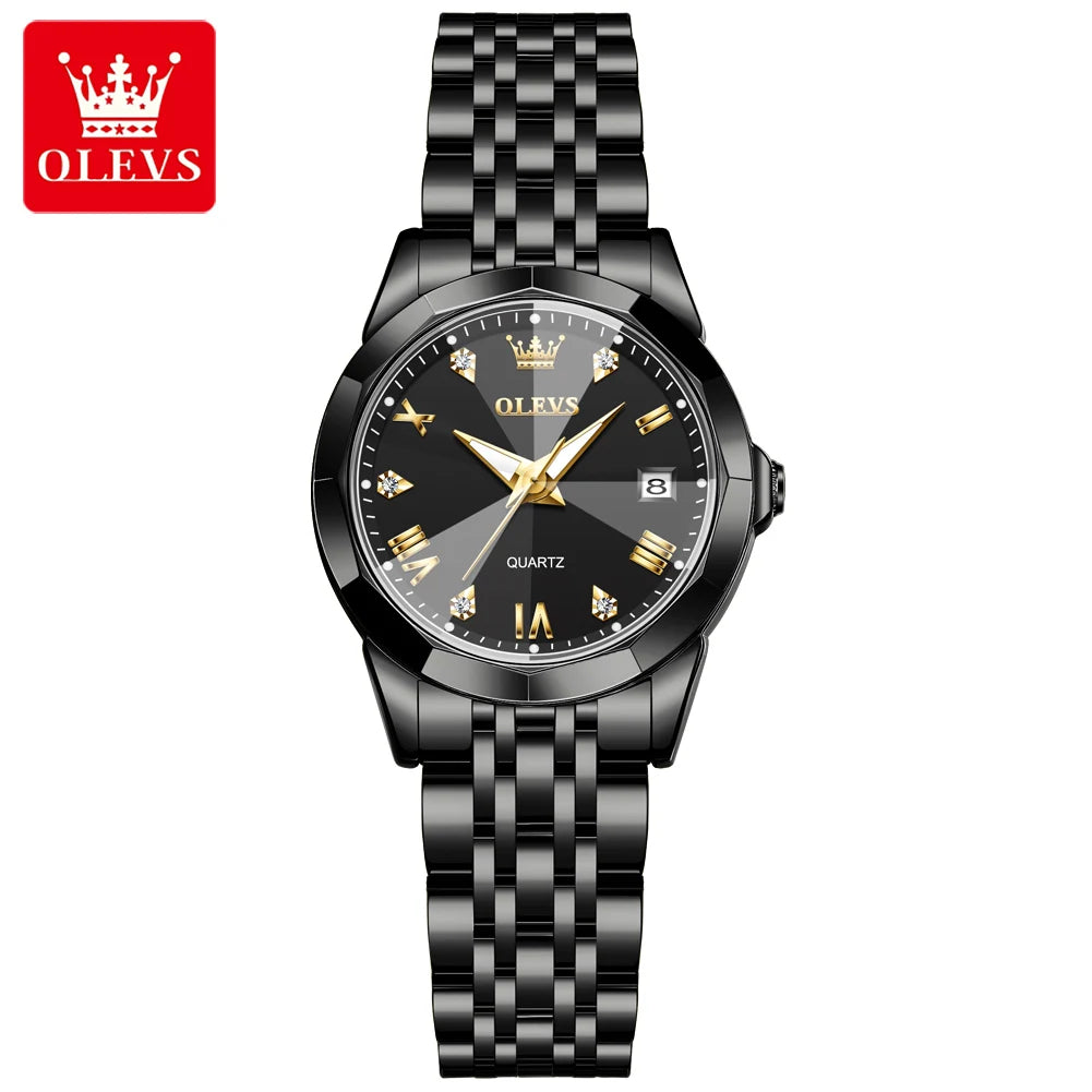 OLEVS 9931 Simple Women Waterproof Stainless Steel Watches Ultra-thin Quartz Watch Waterproof Clock  Lady Watch