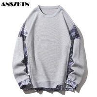 Zeimal Men Spring Winter Velvet Patchwork Plush Thick Sweatshirt Sweater Long Sleeve Hoodie T Shirt Pullover