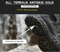 Men's Tactical Boots Waterproof Combat Climbing Hiking Winter Outdoor Shoes with Round Toe for Winter Sports
