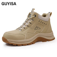 GUYISA  Safety Shoes Microfiber Upper  Hiking Series Smart Buckle  European Standard Steel Toe  Safety Boot