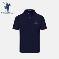 Men's Summer Casual Golf Uniform for Polo T-Shirt High Quality Short Sleeve Knitted Fabric with Lapel Embroidery New Design