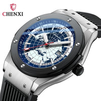 Best Original CHENXI 82442 Casual Sport Watches for Men Brand Luxury World Map Waterproof Wrist Watch Man Clock Fashion Wristwatch