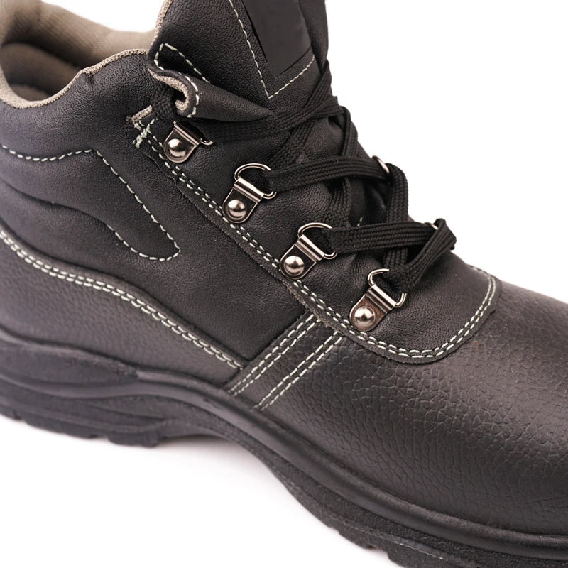 Genuine Leather Oil Resistant Steel Toe Safety Shoes Waterproof Safety Boots for Men