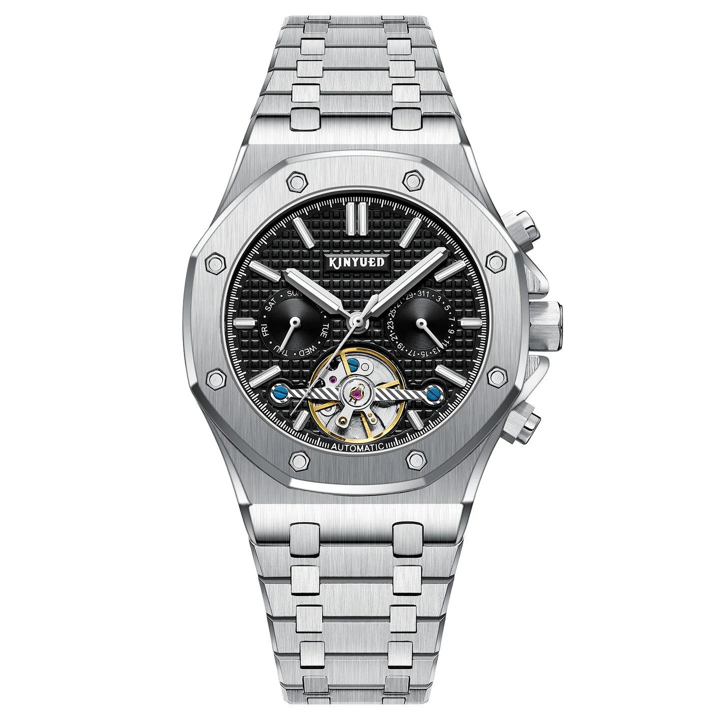 Factory Luxury Design High Quality Stainless Steel Automatic Mechanical Watch for Men
