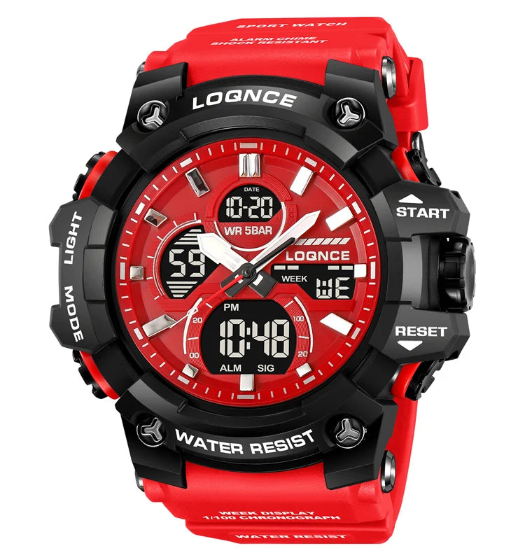 Sport Waterproof LOQNCE Brand Dropshipping Watch Stopwatch Alarm Clock 98007 Young Fashion Digital Quartz Watches for Men