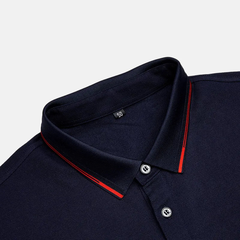 Men's Summer Casual Golf Uniform for Polo T-Shirt High Quality Short Sleeve Knitted Fabric with Lapel Embroidery New Design