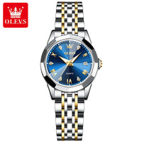 OLEVS 9931 Simple Women Waterproof Stainless Steel Watches Ultra-thin Quartz Watch Waterproof Clock  Lady Watch