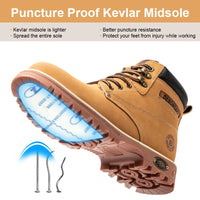 DEBONSAPT New Style Lightweight Pig Leather Steel Toe Men Work  Sneaker Safety Shoes