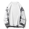 Zeimal Men Spring Winter Velvet Patchwork Plush Thick Sweatshirt Sweater Long Sleeve Hoodie T Shirt Pullover