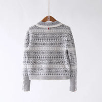 [Customizable] 2025 Autumn and Winter New Jacquard Sweater Elegant Elegant Pullover Vintage Exquisite Women's Clothing