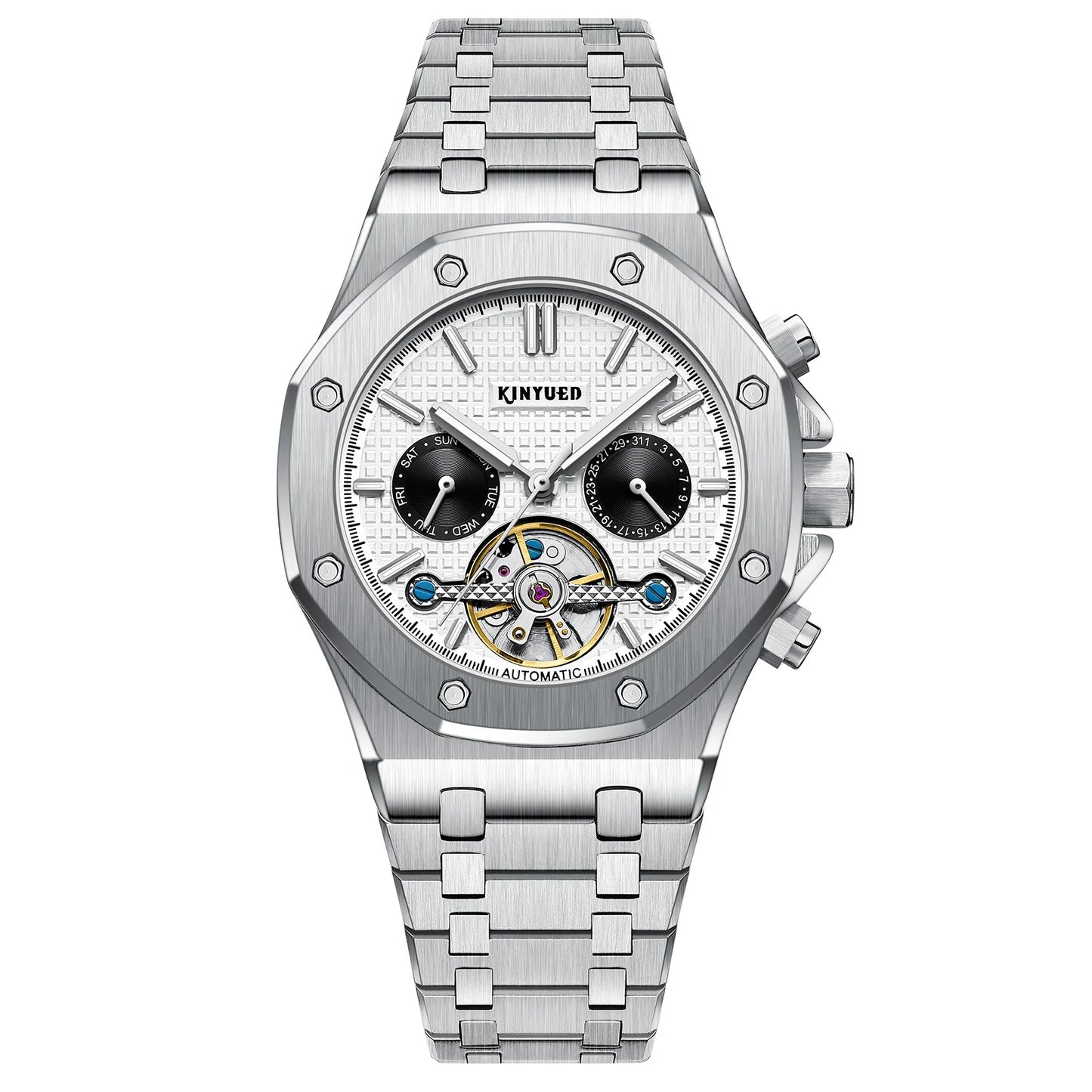 Factory Luxury Design High Quality Stainless Steel Automatic Mechanical Watch for Men