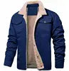 Zeimal Men Fashion Upper Outerwear Casual Winter Warm Coat With Plush Jacket Men's Big Size Cotton Coat