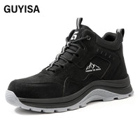GUYISA  Safety Shoes Microfiber Upper  Hiking Series Smart Buckle  European Standard Steel Toe  Safety Boot