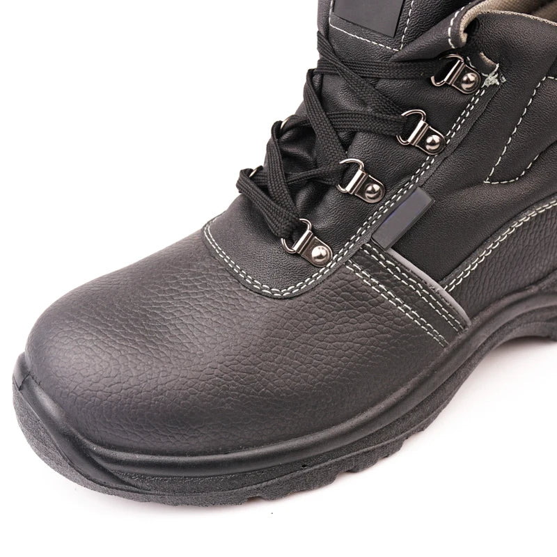 Genuine Leather Oil Resistant Steel Toe Safety Shoes Waterproof Safety Boots for Men