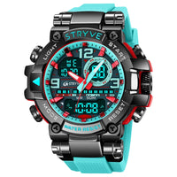 STRYVE Sport Watches Mens 2023 Brand  Waterproof Shockproof Dual Display Auto Date Male Digital Watch Wristwatches Reloj