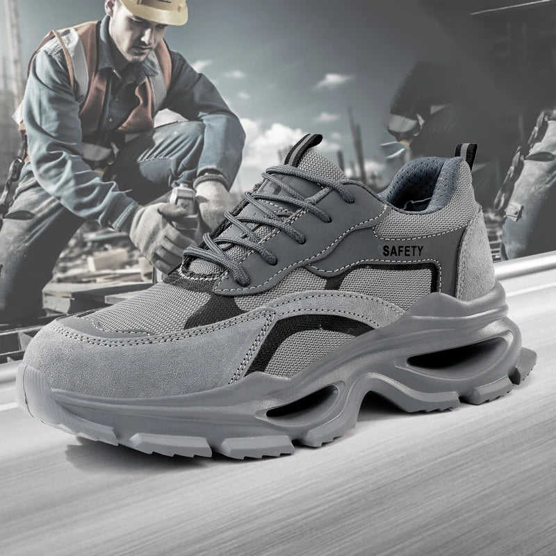 GUYISA Safety Shoes Workwear Series Light Weight  Microfiber Upper European Standard Steel Toe Safety Shoes