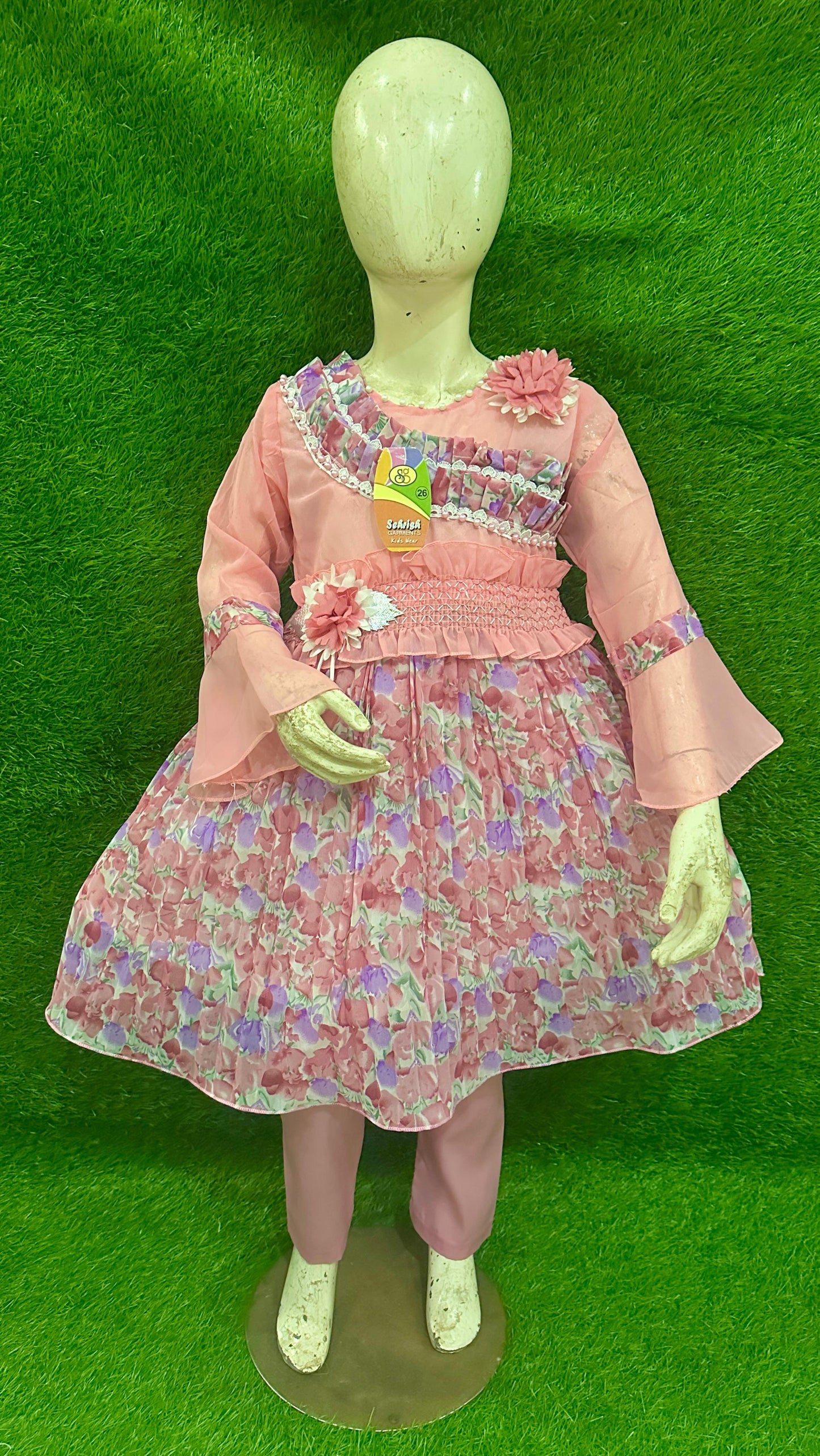 Elegant Girls Party Frock  Embroidered Design for Weddings & Celebrations