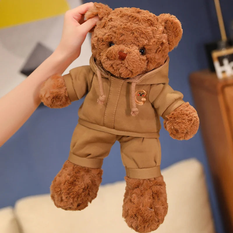 High Quality American Bear Plush Doll Soft Animal Teddy Bear With Clothes Stuffed Toys Kids Valentine Lover Birthday Gift