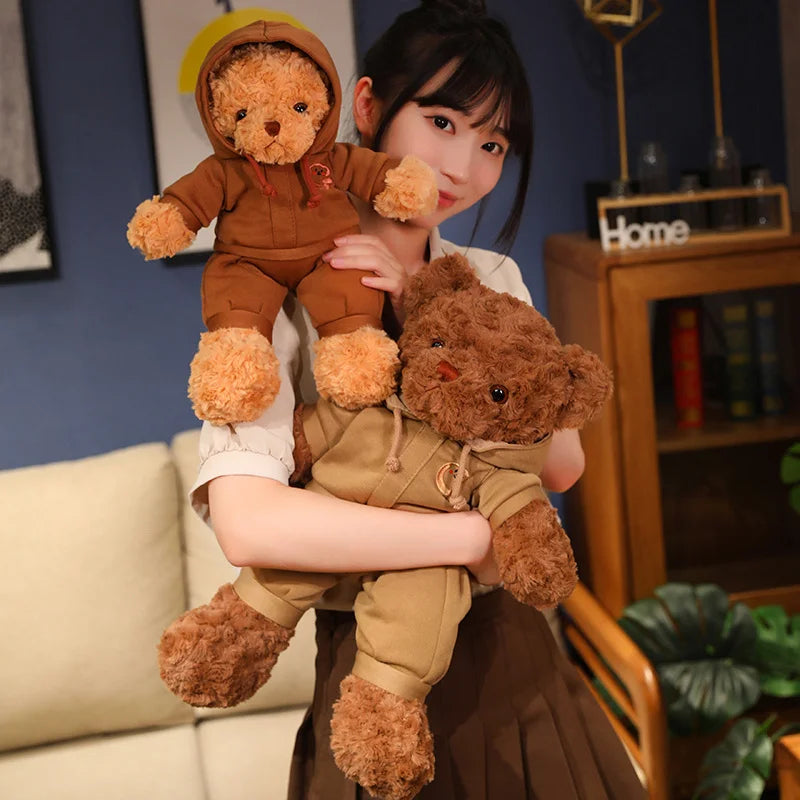 High Quality American Bear Plush Doll Soft Animal Teddy Bear With Clothes Stuffed Toys Kids Valentine Lover Birthday Gift