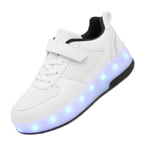 Children's Roller Skating Shoes New Kids Shining Shoes LED Girls Sneakers Free Shipping Outdoor Boys Sports Tennis Shoes