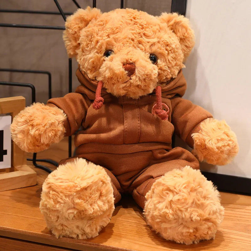 High Quality American Bear Plush Doll Soft Animal Teddy Bear With Clothes Stuffed Toys Kids Valentine Lover Birthday Gift