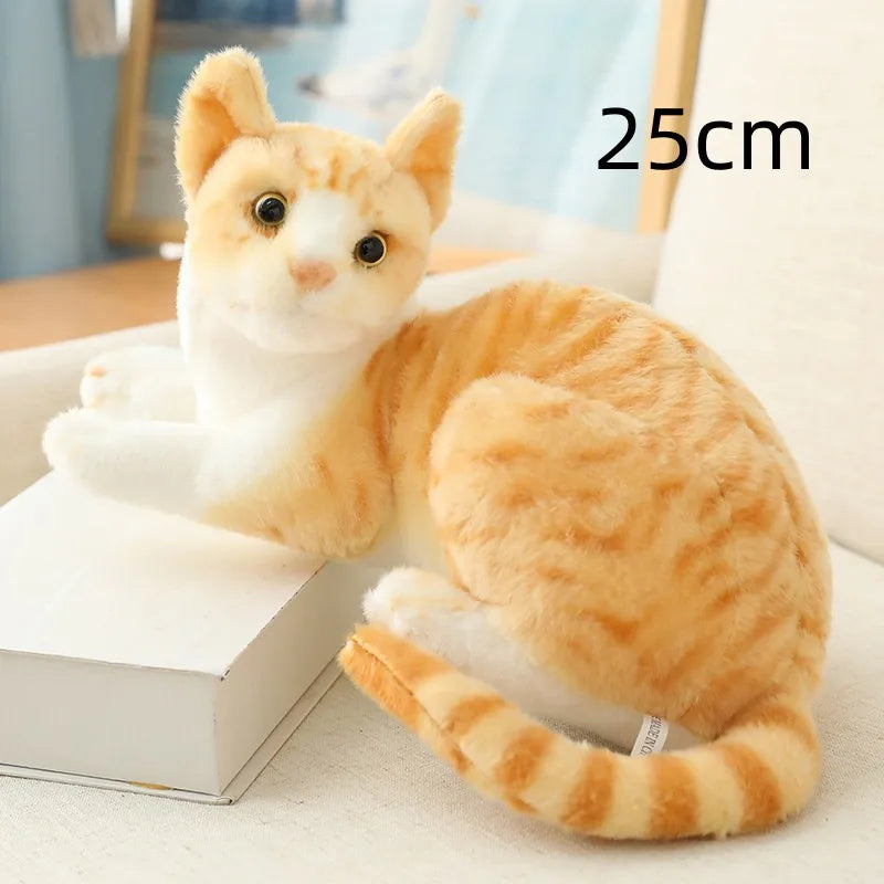 20/25CM Cute Simulation Cats Plush Toys Stuffed Animal Siamese Cat Doll for Children Kids Real life Toy Home Decor Birthday Gift