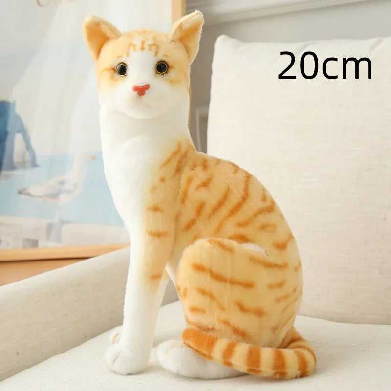 20/25CM Cute Simulation Cats Plush Toys Stuffed Animal Siamese Cat Doll for Children Kids Real life Toy Home Decor Birthday Gift