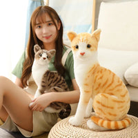 20/25CM Cute Simulation Cats Plush Toys Stuffed Animal Siamese Cat Doll for Children Kids Real life Toy Home Decor Birthday Gift