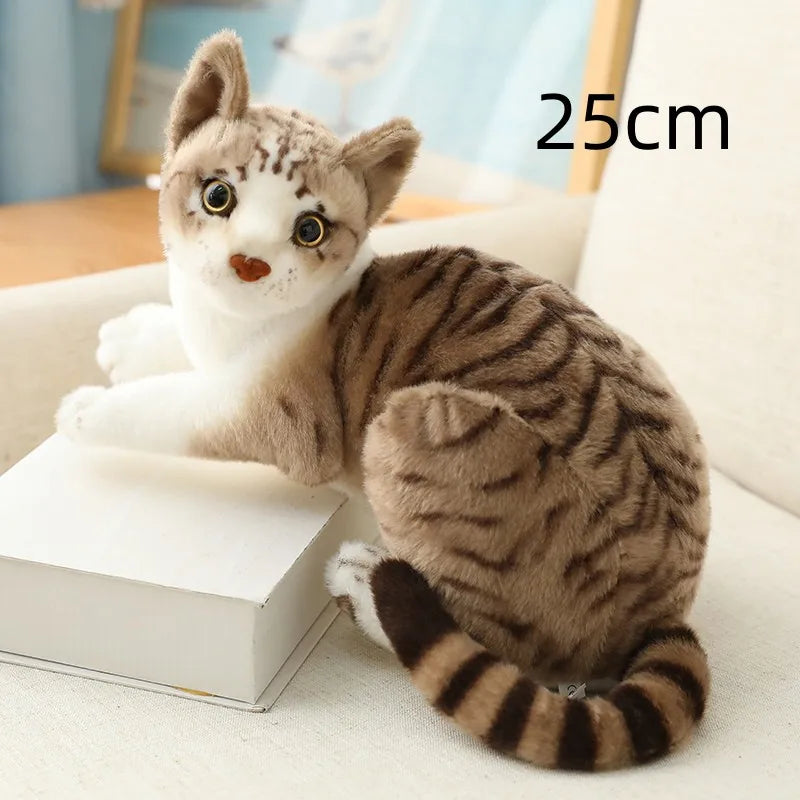 20/25CM Cute Simulation Cats Plush Toys Stuffed Animal Siamese Cat Doll for Children Kids Real life Toy Home Decor Birthday Gift