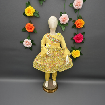 Elegant Girls Party Frock  Embroidered Design for Weddings & Celebrations